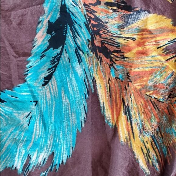 🔹️Wallis Brown Feather Print Belted Sleeveless Dress Size 12 - Picture 7 of 10